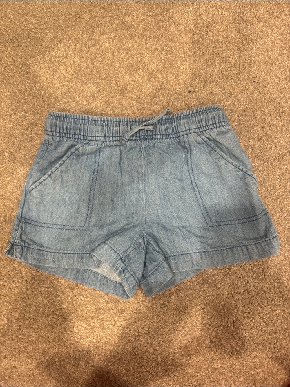 Old Navy Light Blue Kids Denim-Style Drawstring Shorts